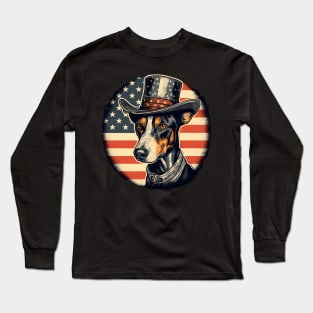 Patriotic Fox Terrier Long Sleeve T-Shirt